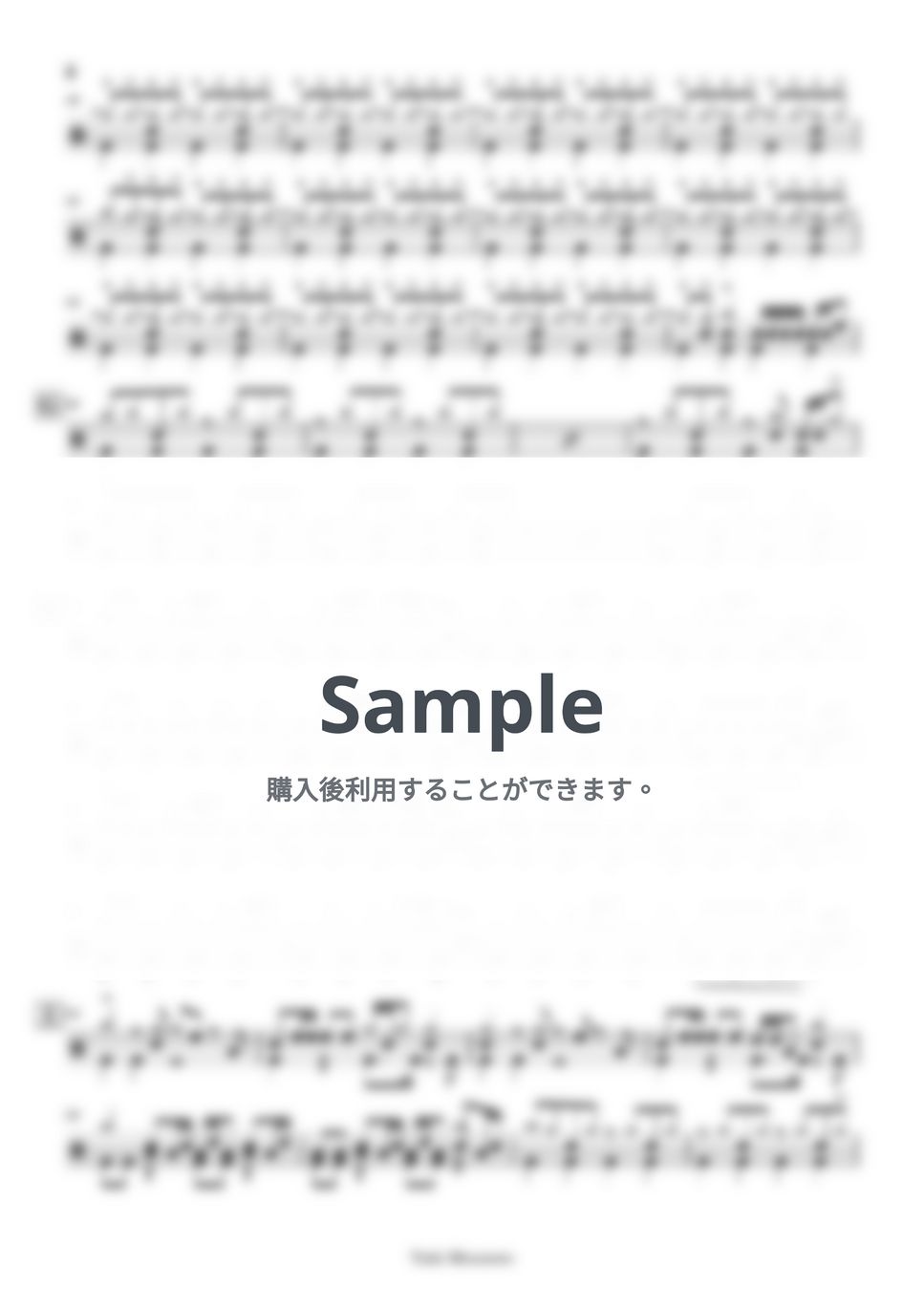 back number - 【ドラム譜】高嶺の花子さん【簡単アレンジ】 by Taiki Mizumoto