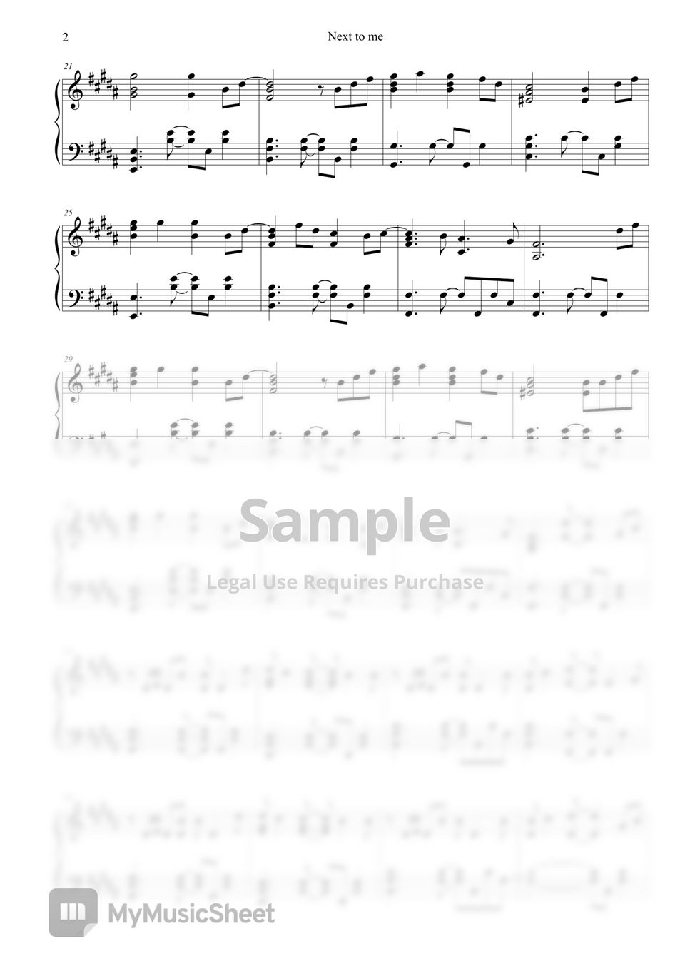 Otto Knows Next to Me 악보 by sora Hong