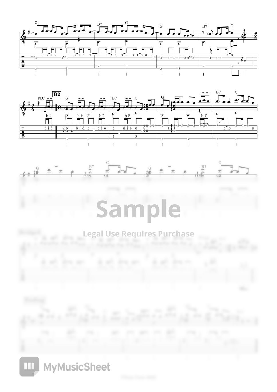 Sofia Carson - Come Back Home (Fingerstyle) Tab + 1staff by Yuta Ueno