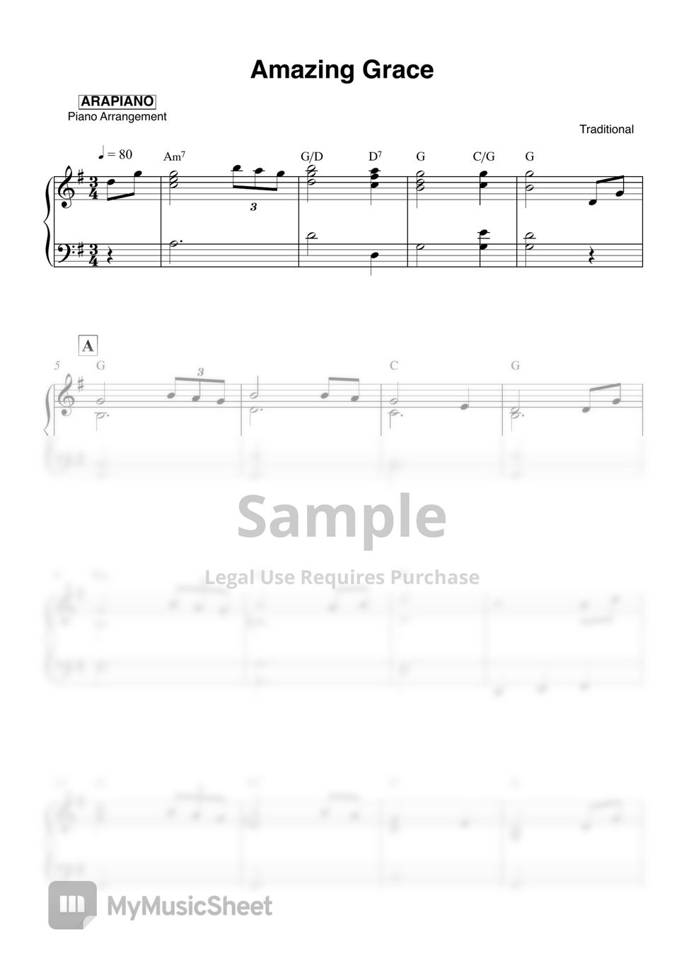 Amazing Grace Sheets by ARAPIANO