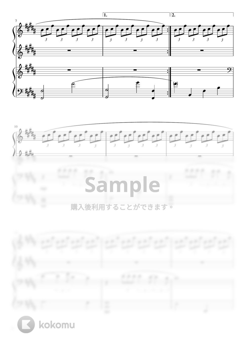 RADWIMPS - スパークル (連弾) by めいぷるの趣味部屋