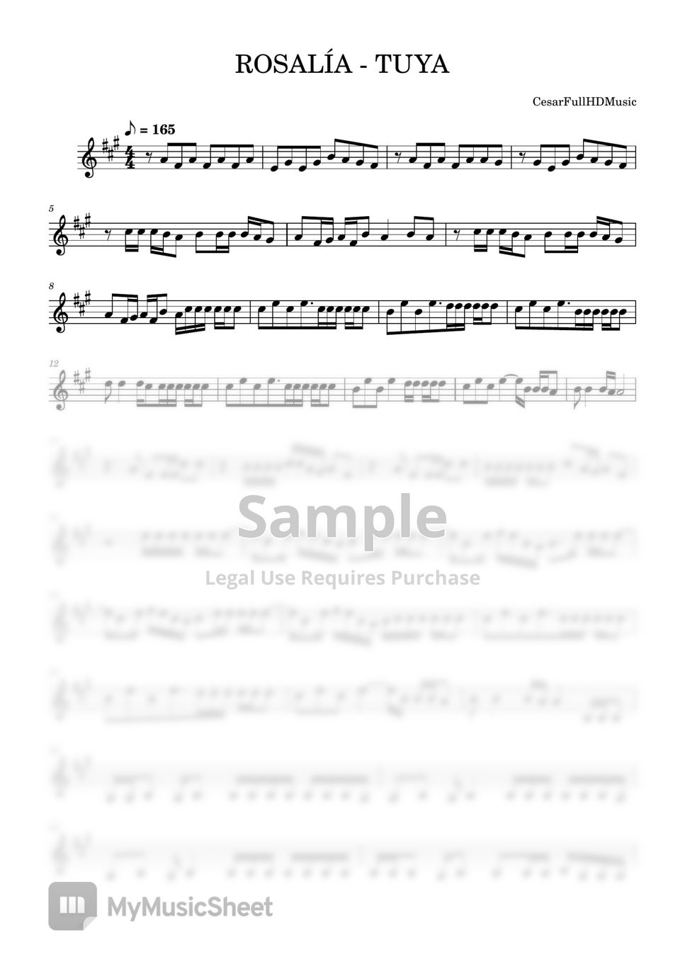 ROSALÍA - TUYA Sheets