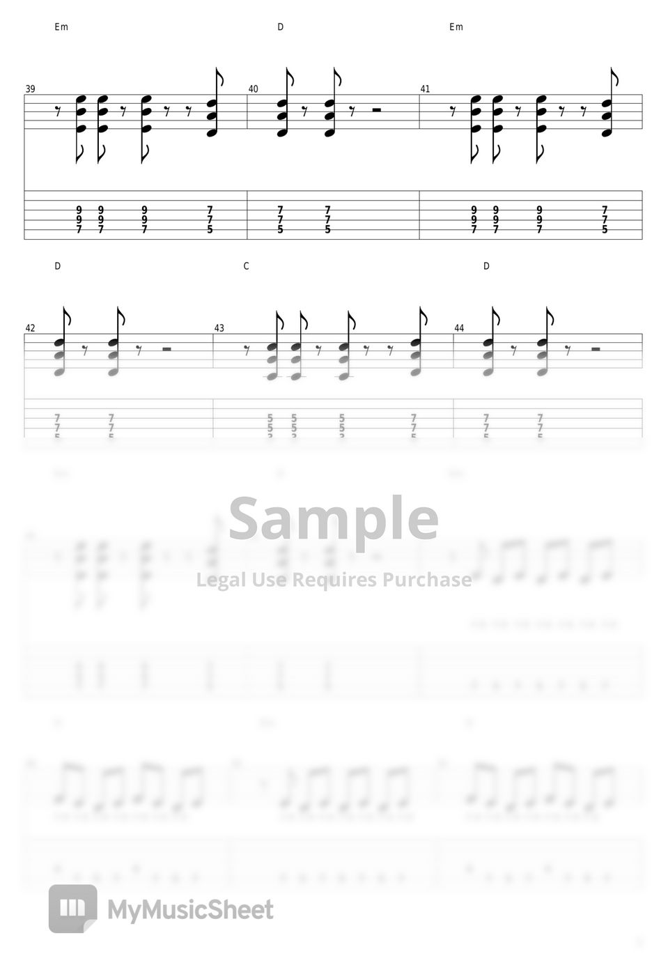 Michael Jackson - Beat It by guitar cover with tab