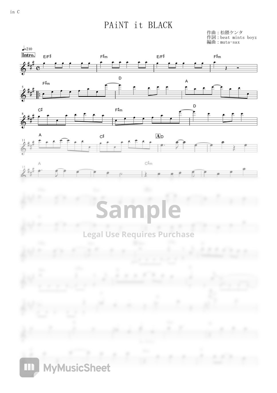 Black Clover PAiNT it BLACK (in C) Sheets by BiSH