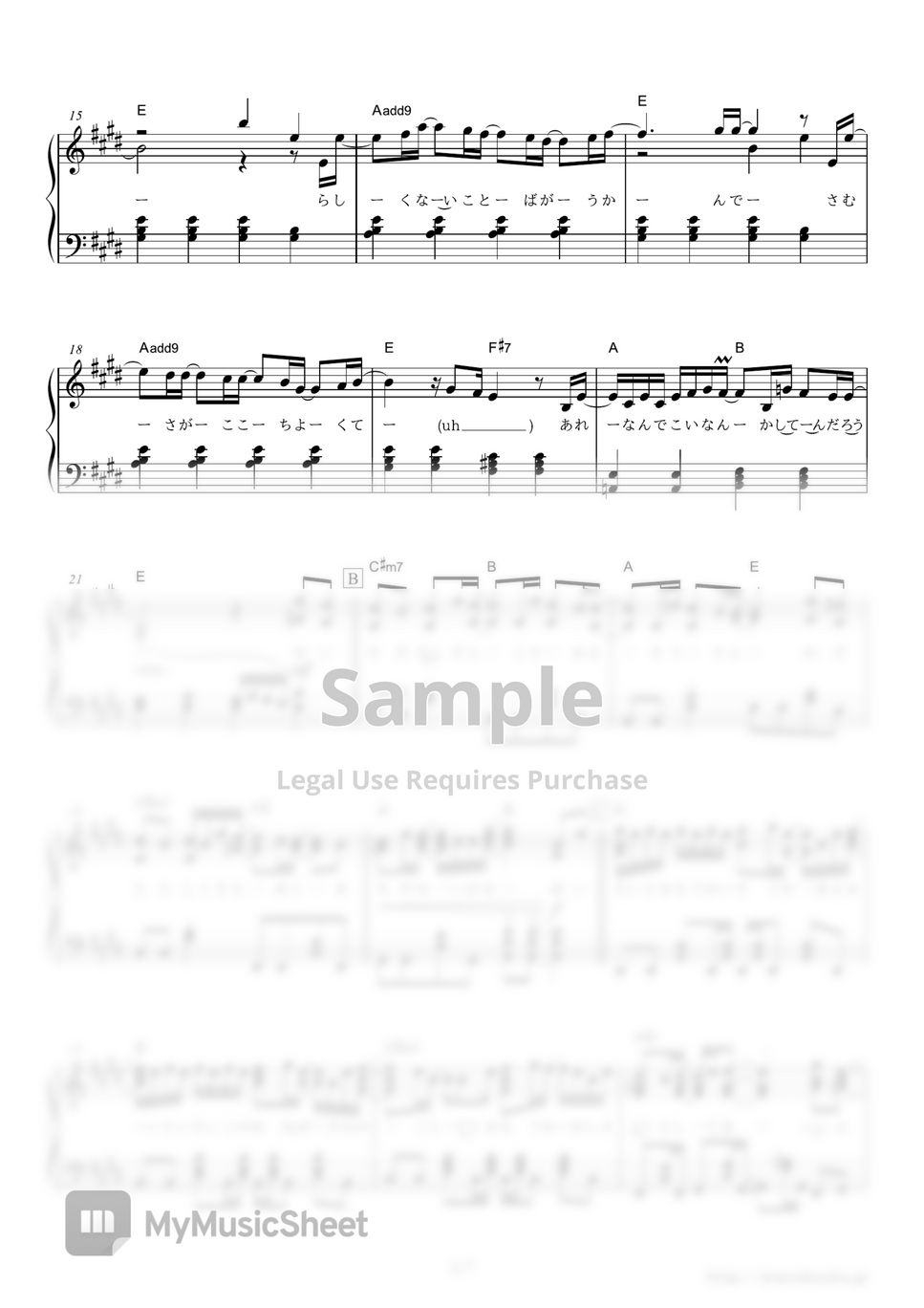 back number Christmas Song Sheets by PianoBooks