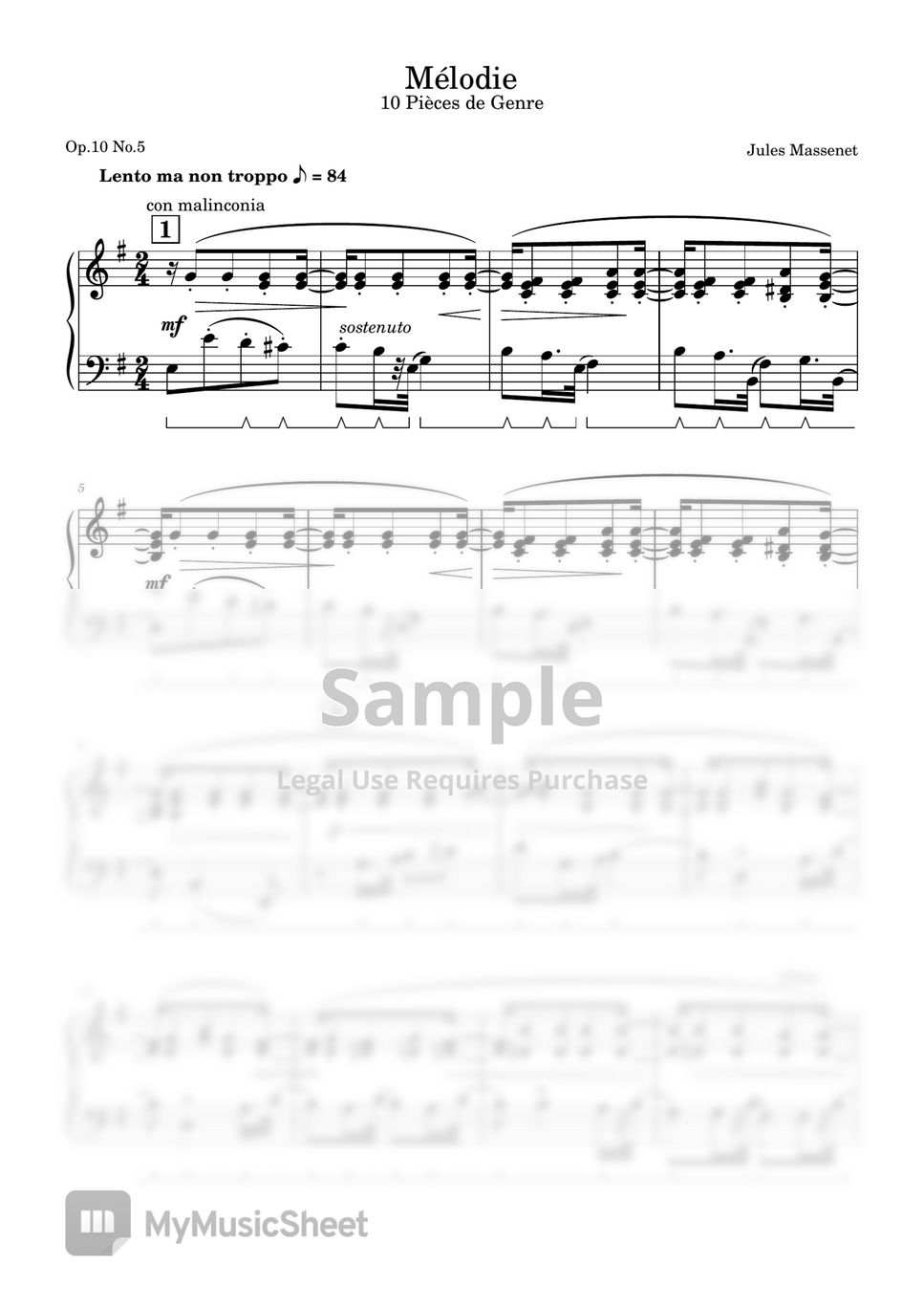 J. Massenet - Op10 No.5 Mélodie (Élégie) by Meuphonia