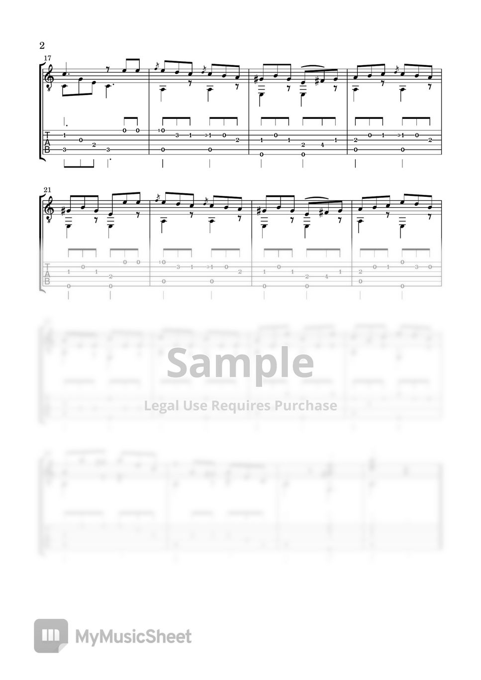 M.Giuliani - Andantino Op.30 No.6 (tab) Sheets by LemonTree