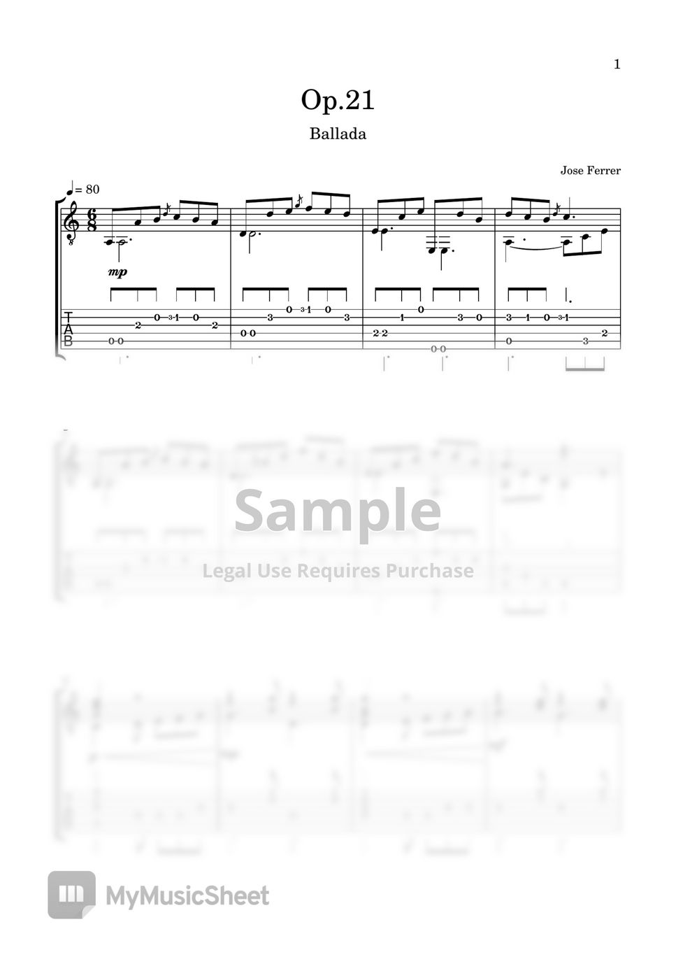 Jose Ferrer - Op.21 (Ballada) by LemonTree