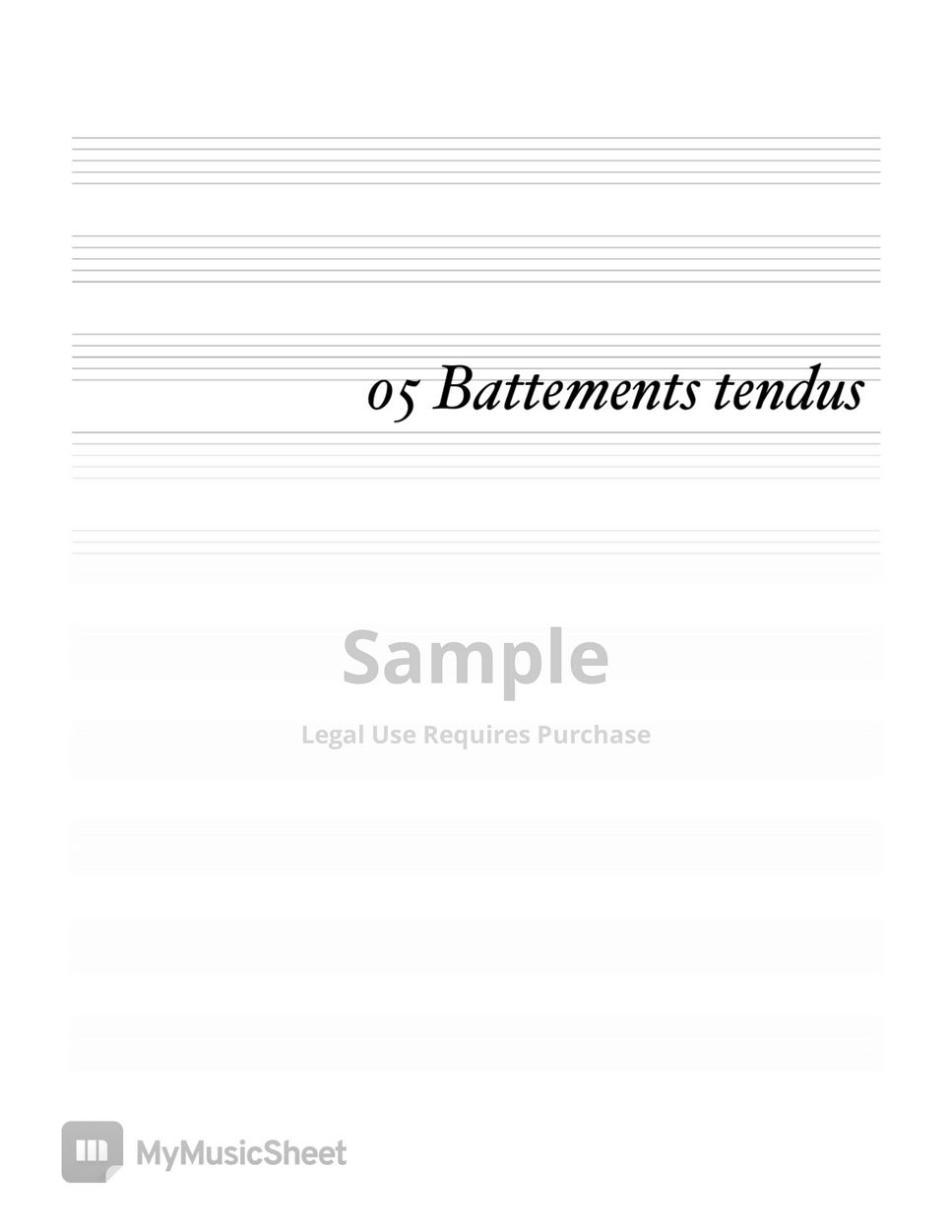 Kim So Hyun 5 Battements tendus Ⅲ (vol.2) Sheets