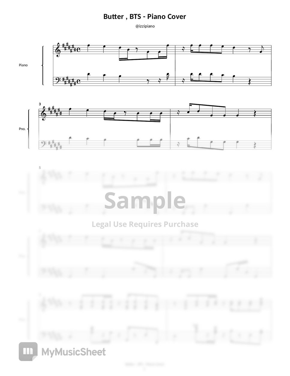 BTS Butter Sheets by Izzipiano