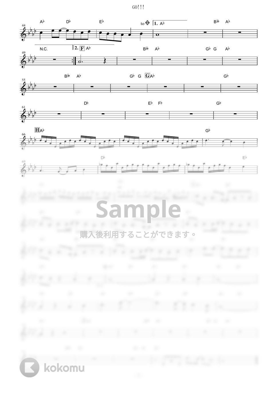 NARUTO -ナルト- - GO!!!【in Eb】 by muta-sax