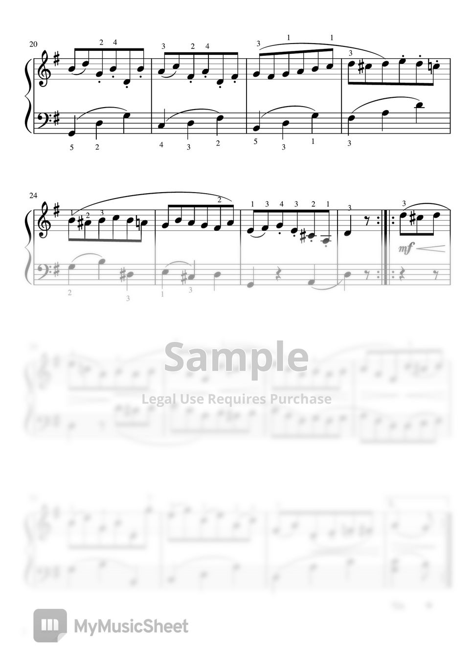 Beethoven - Menuett Gdur (Pianosolo/biginner) by pfkaori