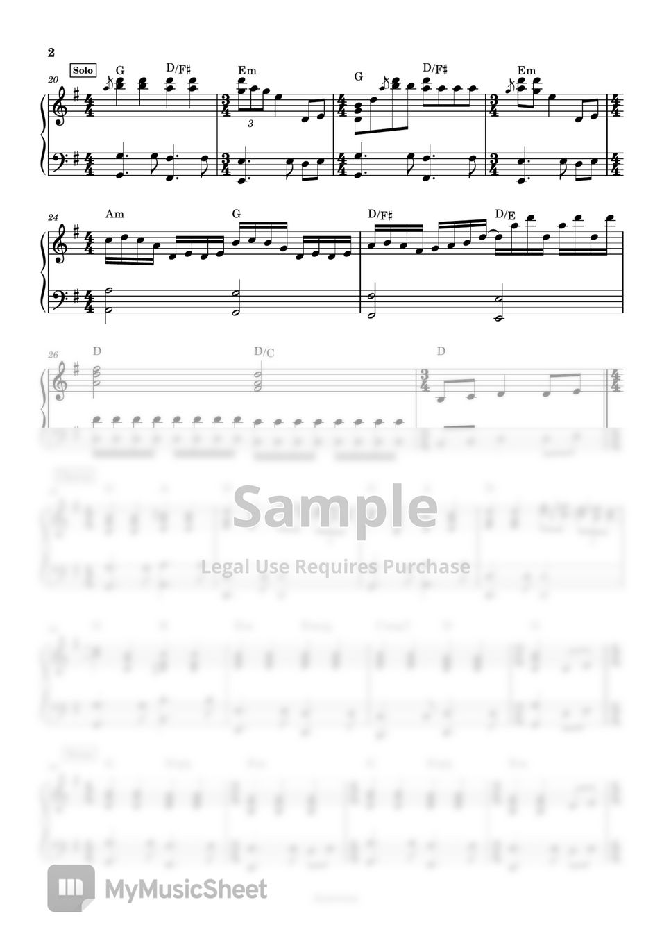 The Beatles All You Need Is Love (Piano Sheets by Anacrusa