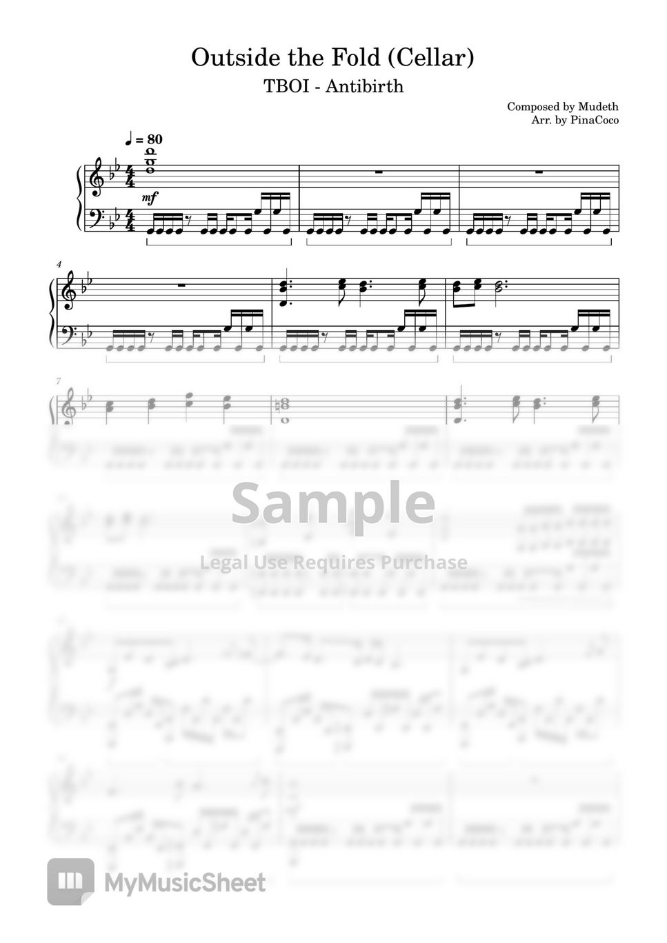 The Binding of Isaac Outside the Fold (Cellar) Antibirth Sheet by