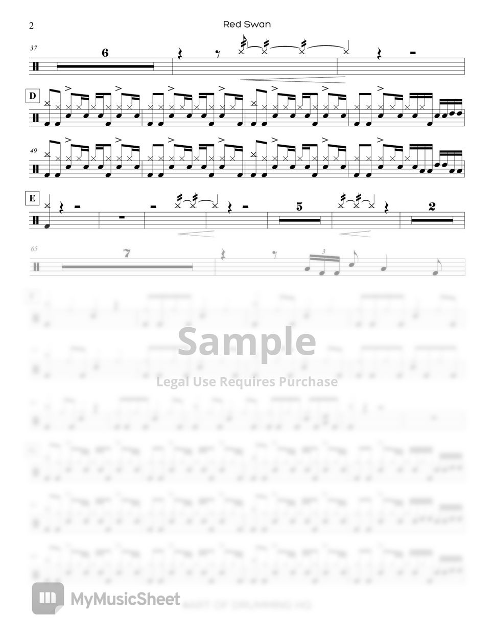 Yoshiki ft. Hyde Red swan (Attack on Titan) Sheets by Wei Lung Wong