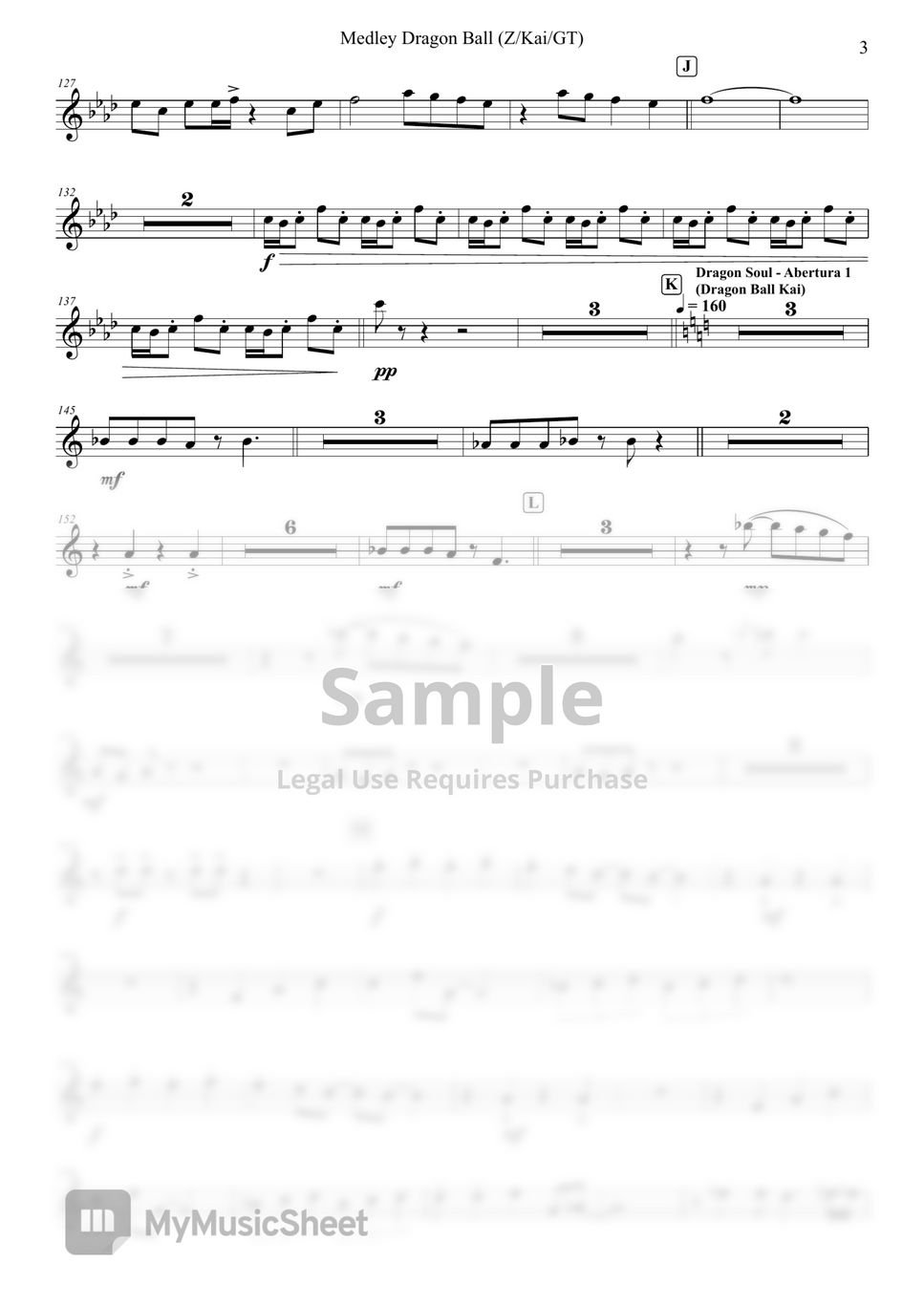 dragon ball gt (abertura) Sheet music for Trombone (Solo