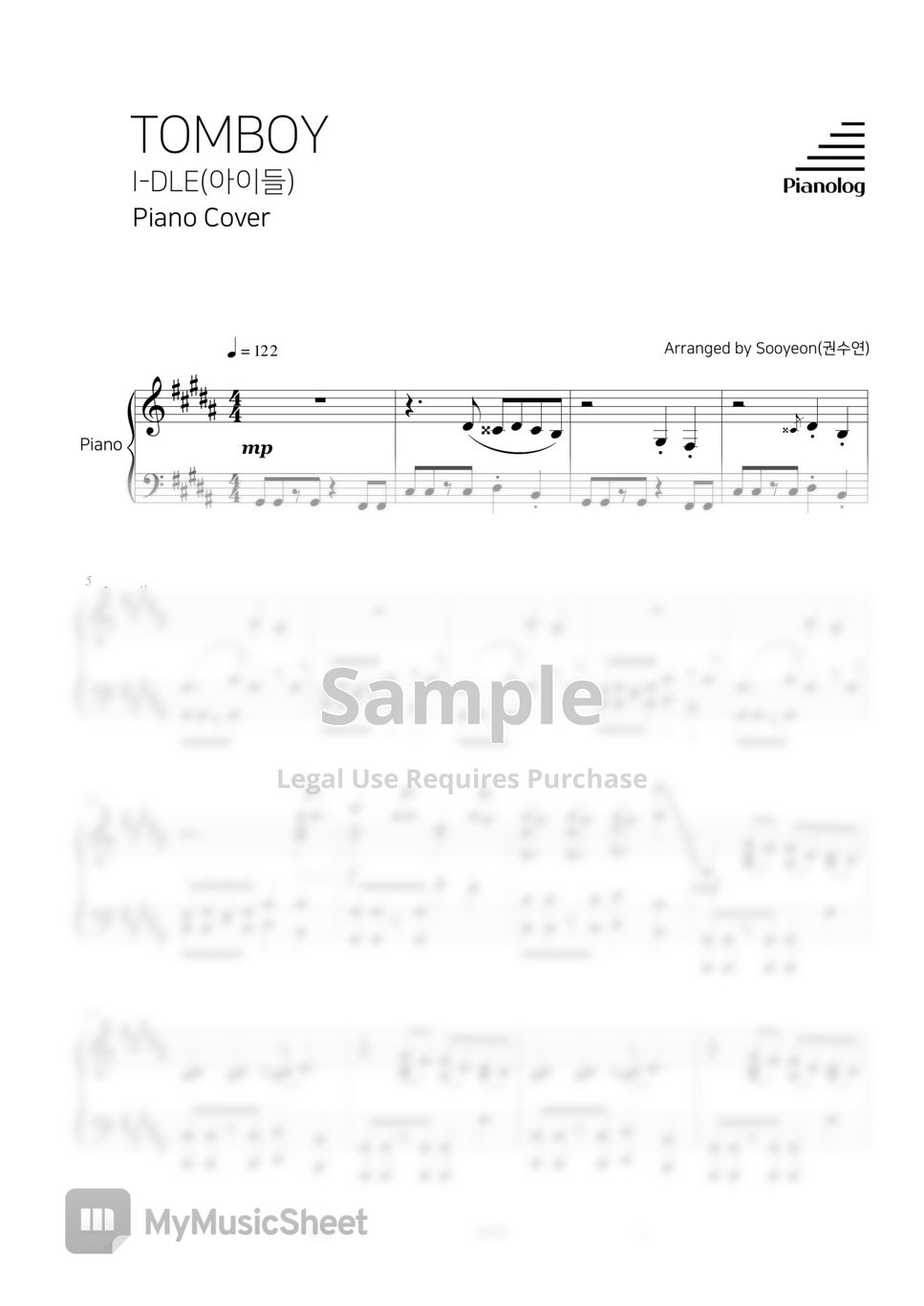 (G)I-DLE - TOMBOY Sheets by Pianolog Crew