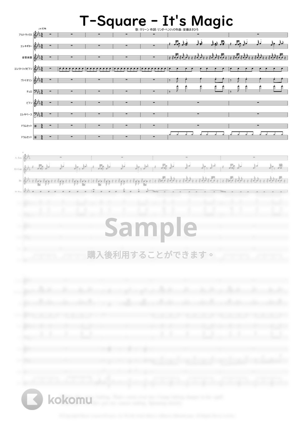 作詞 LINDA HENNRICK 作曲 安藤正容 - T-SQUARE IT'S MAGIC +MP3