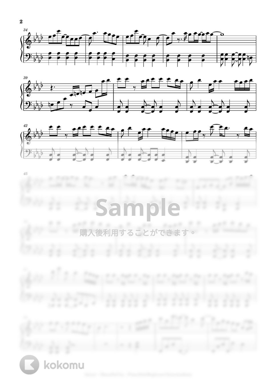 Aimer - Hana no Uta (beginner to intermediate, piano) by Mopianic