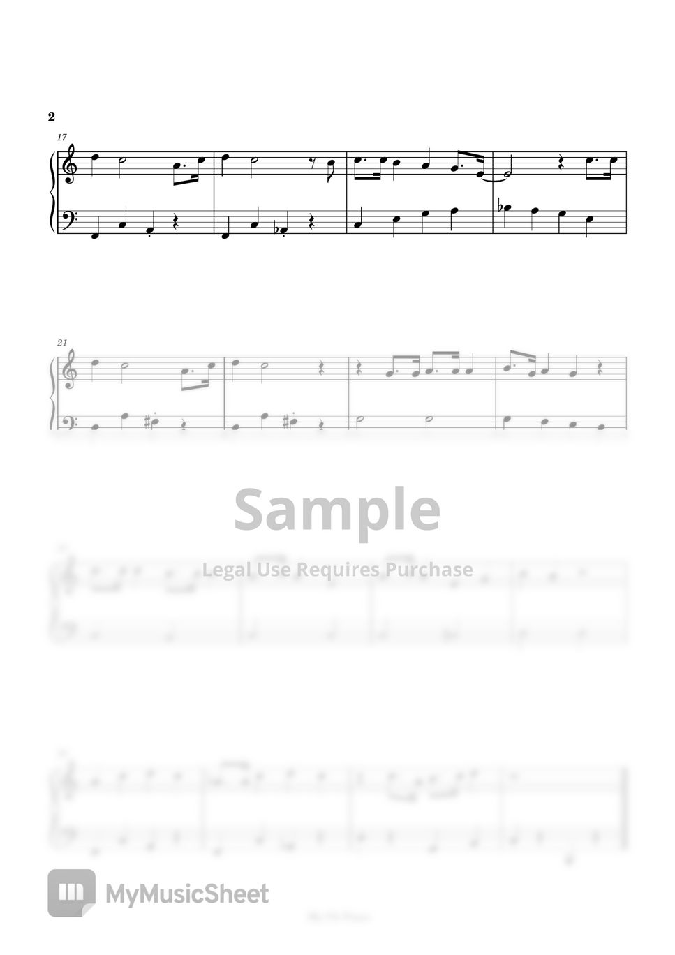 Bobby Helms - Jingle bell rock (쉬운피아노악보, C Key) by My Uk Piano