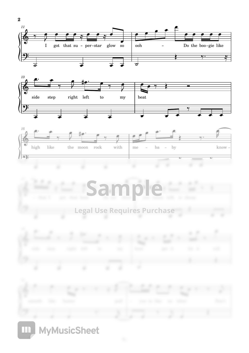 BTS Butter (C key, easy) 악보 by Yr.