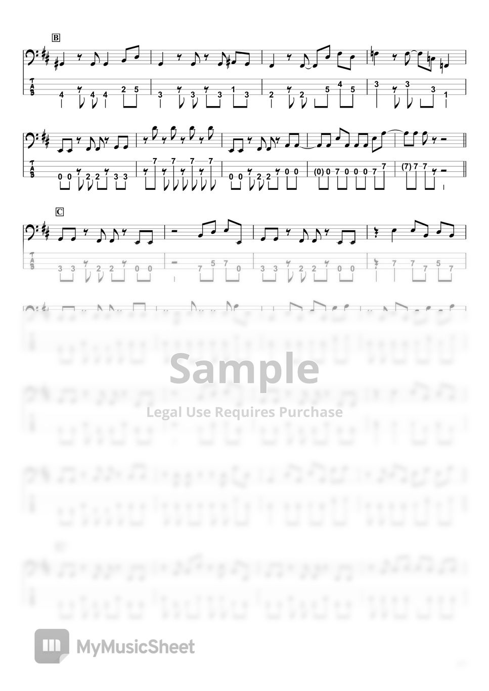 bump-of-chicken-souvenir-basstab-4strings-sheets-by-swbass