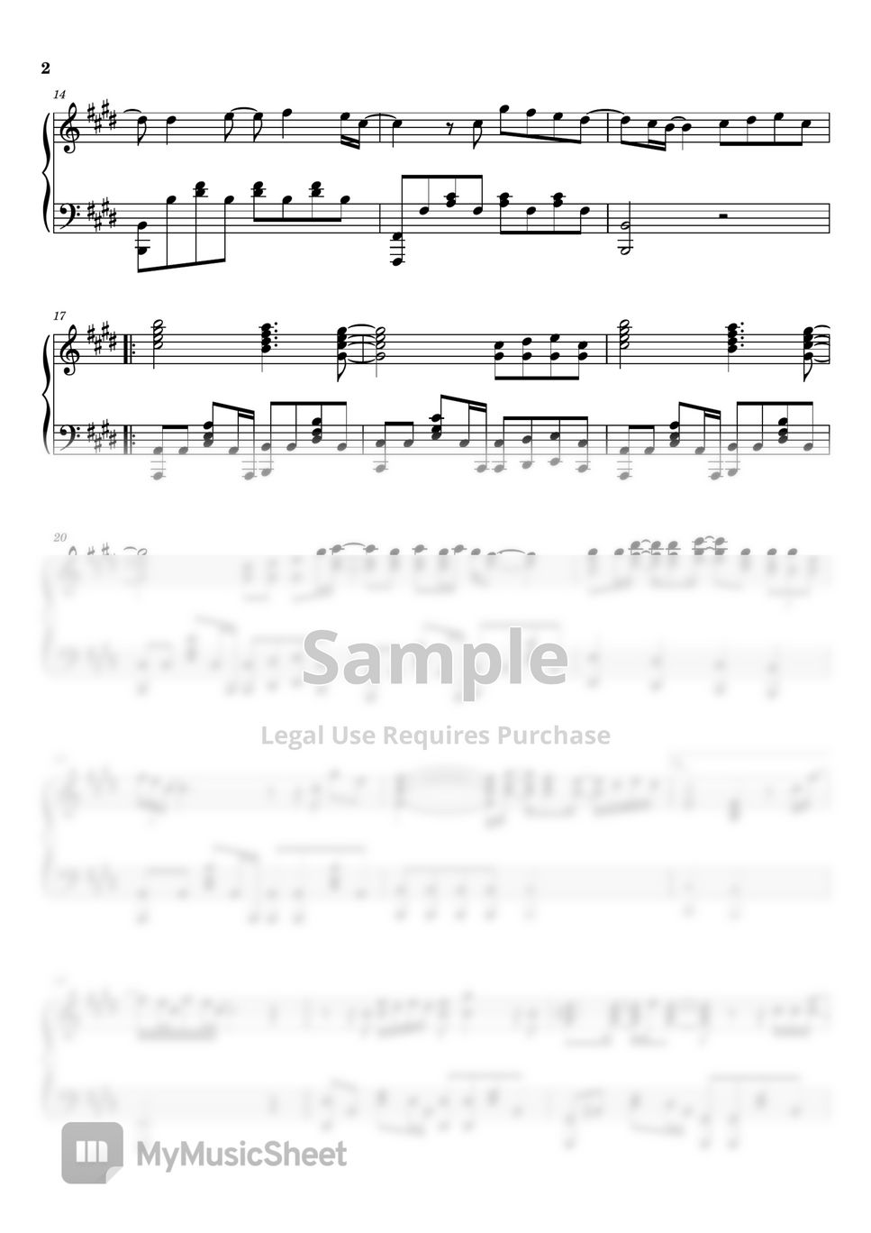 Bruno Mars Talking To The Moon (Sheet Music, MIDI,) 악보 by Roxette