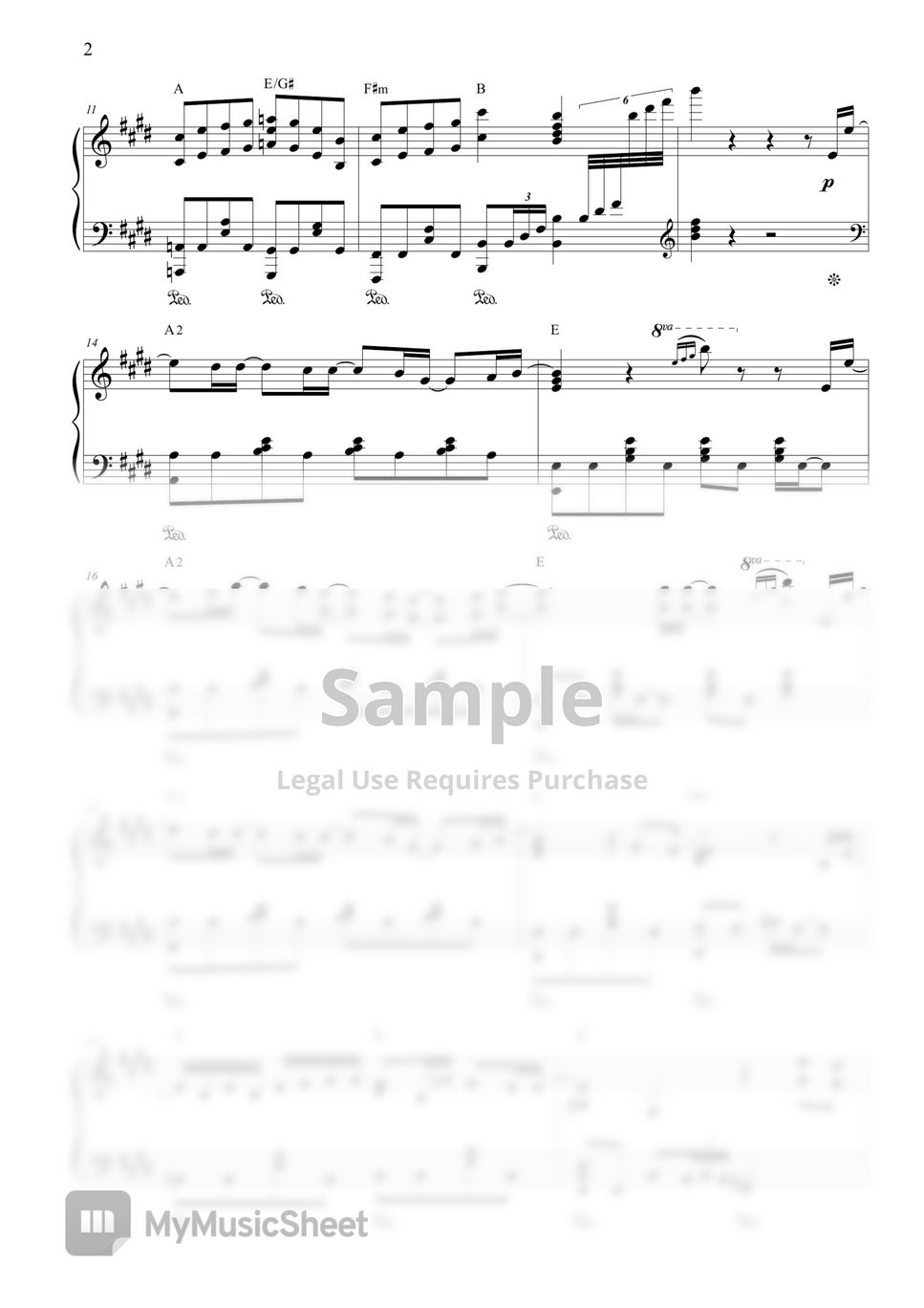 back number Christmas Song (クリスマスソング) Sheets by CANACANA family