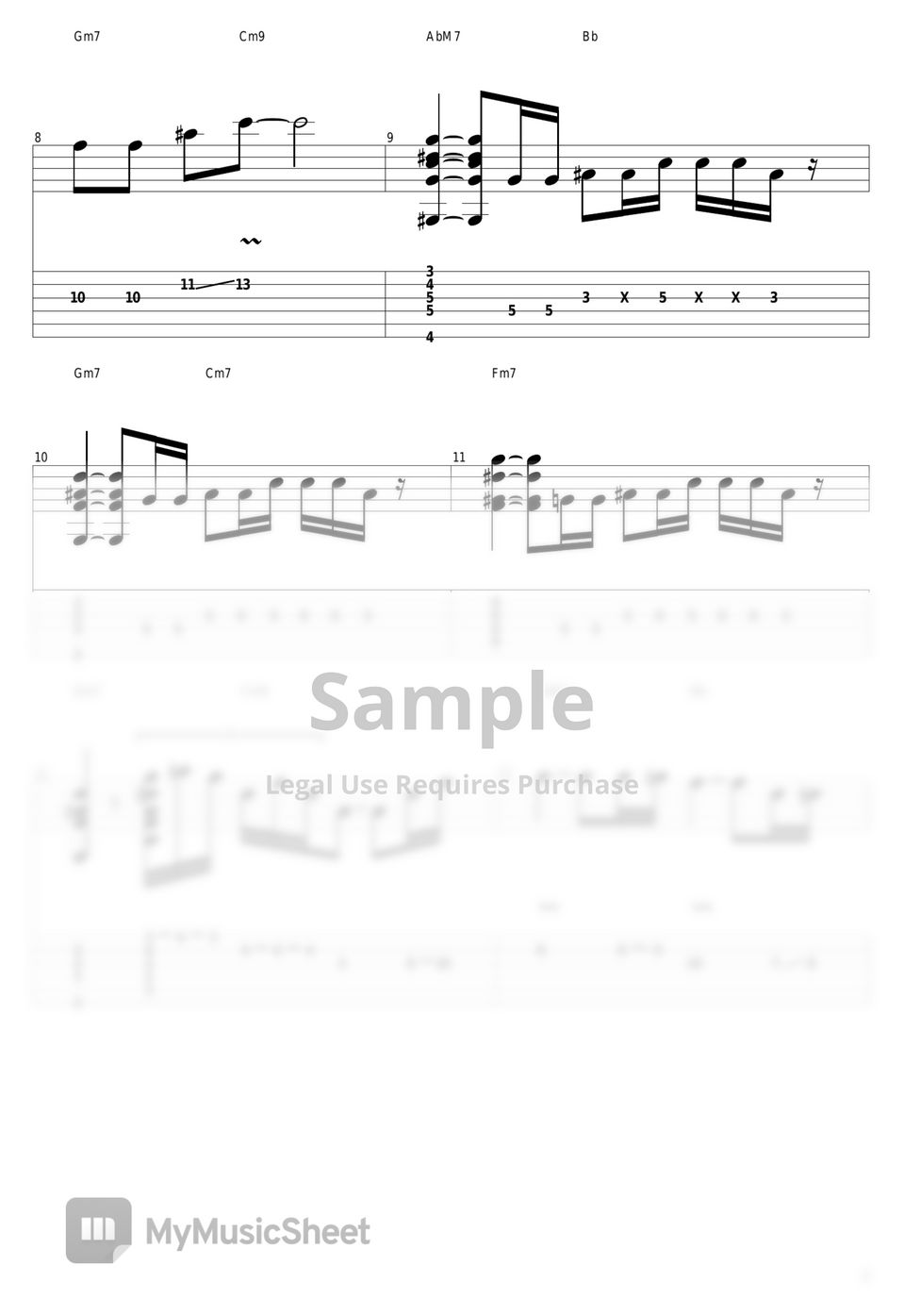 The Weeknd Out Of Time Tab + 1staff by guitar cover with tab