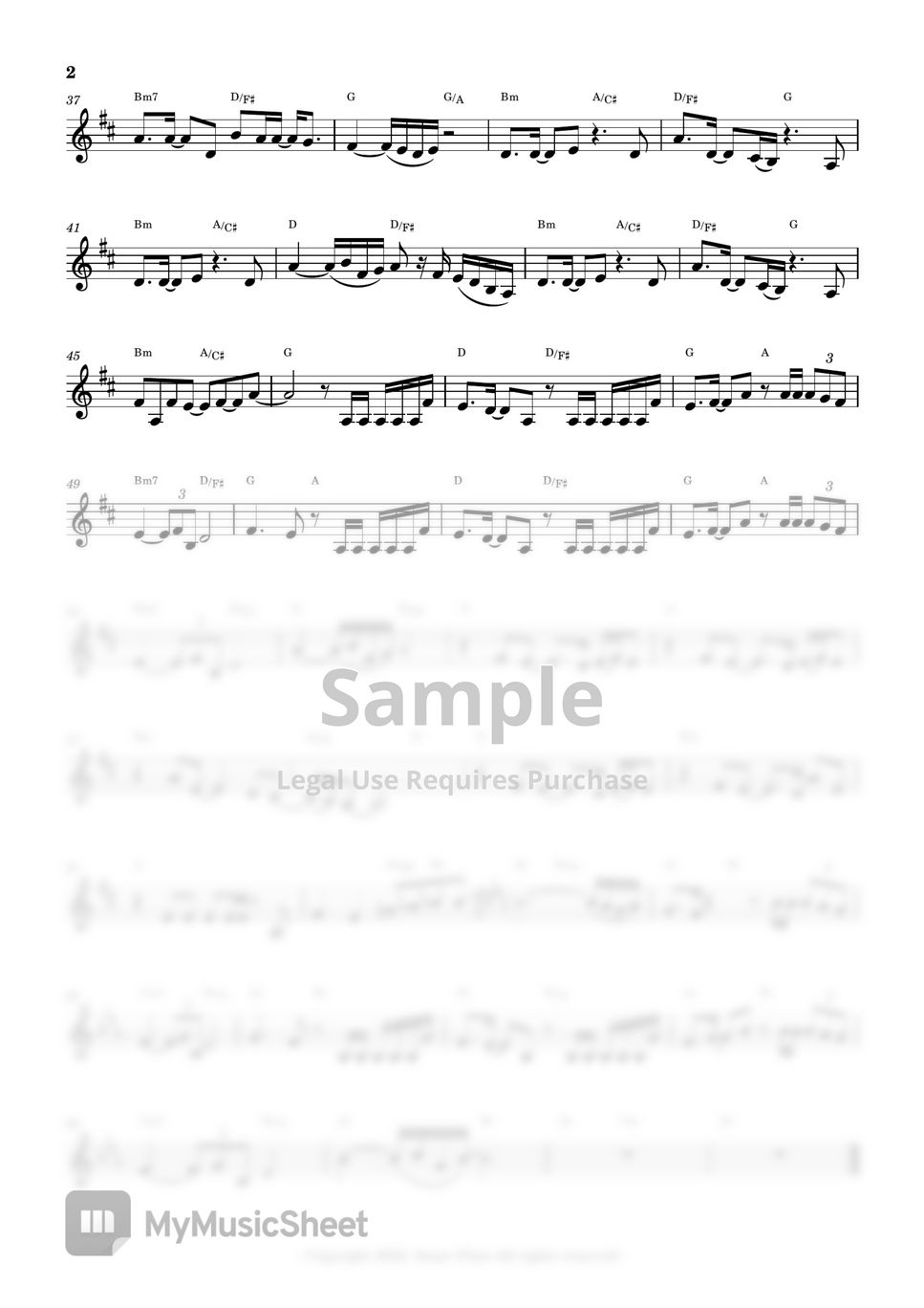 IU 아이유 - Strawberry Moon (Flute Sheet Music Easy) by sonye flute