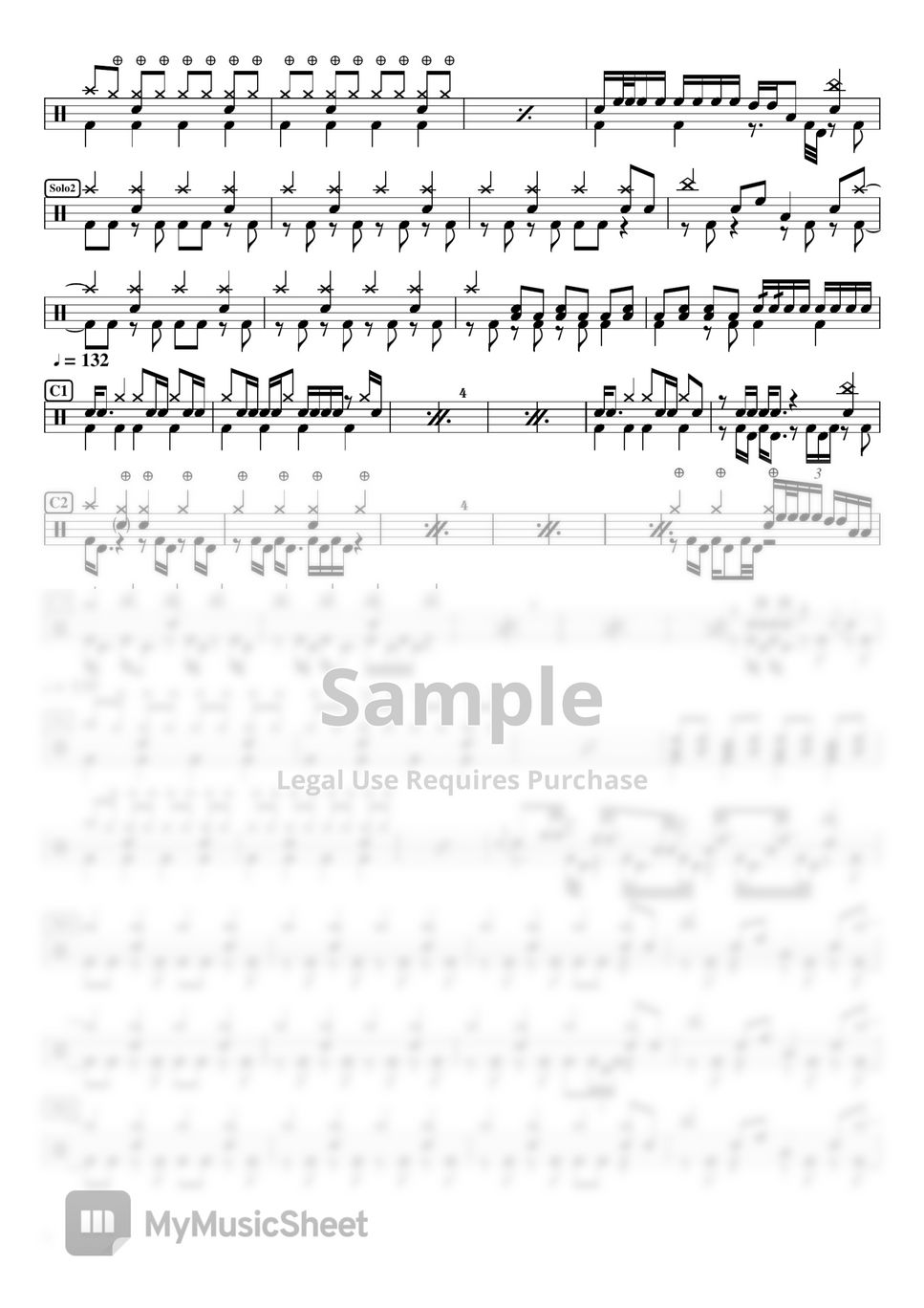 Slipknot - Psychosocial Sheets by DrummerFrank