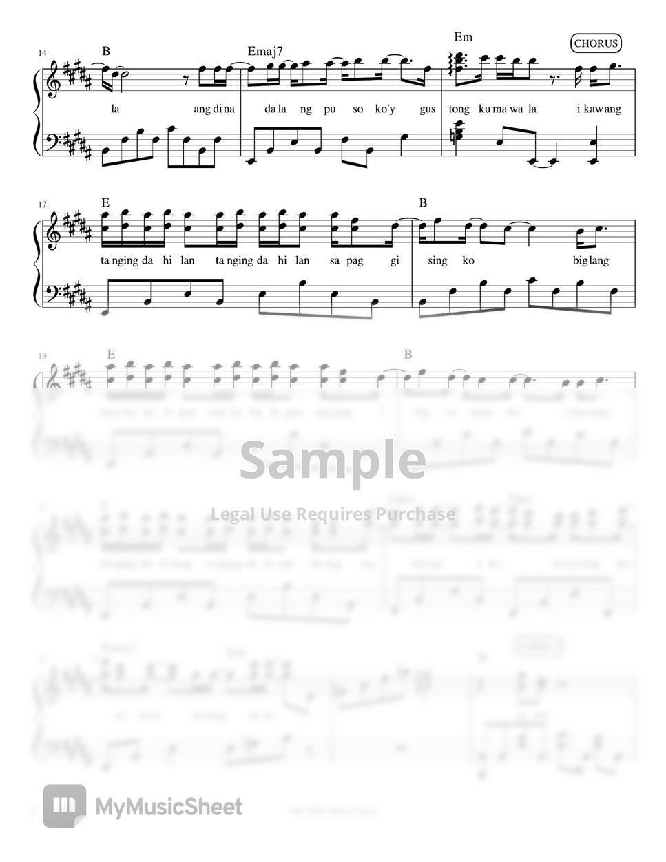 Belle Mariano - Tanging Dahilan (piano sheet music) by Mel's Music Corner