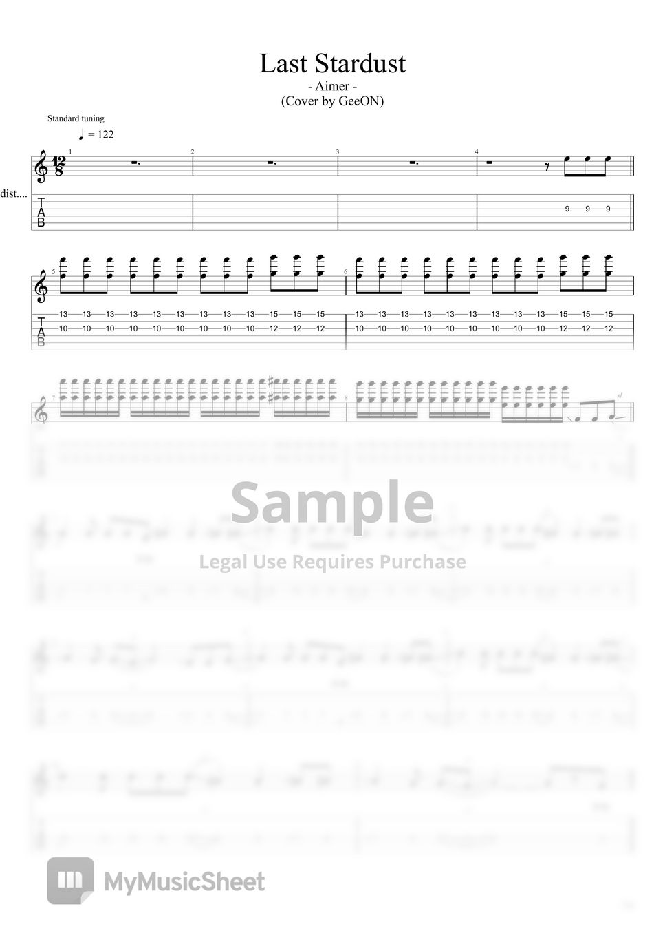 Aimer Last Stardust (Fate/Stay Night) Sheets by GeeON