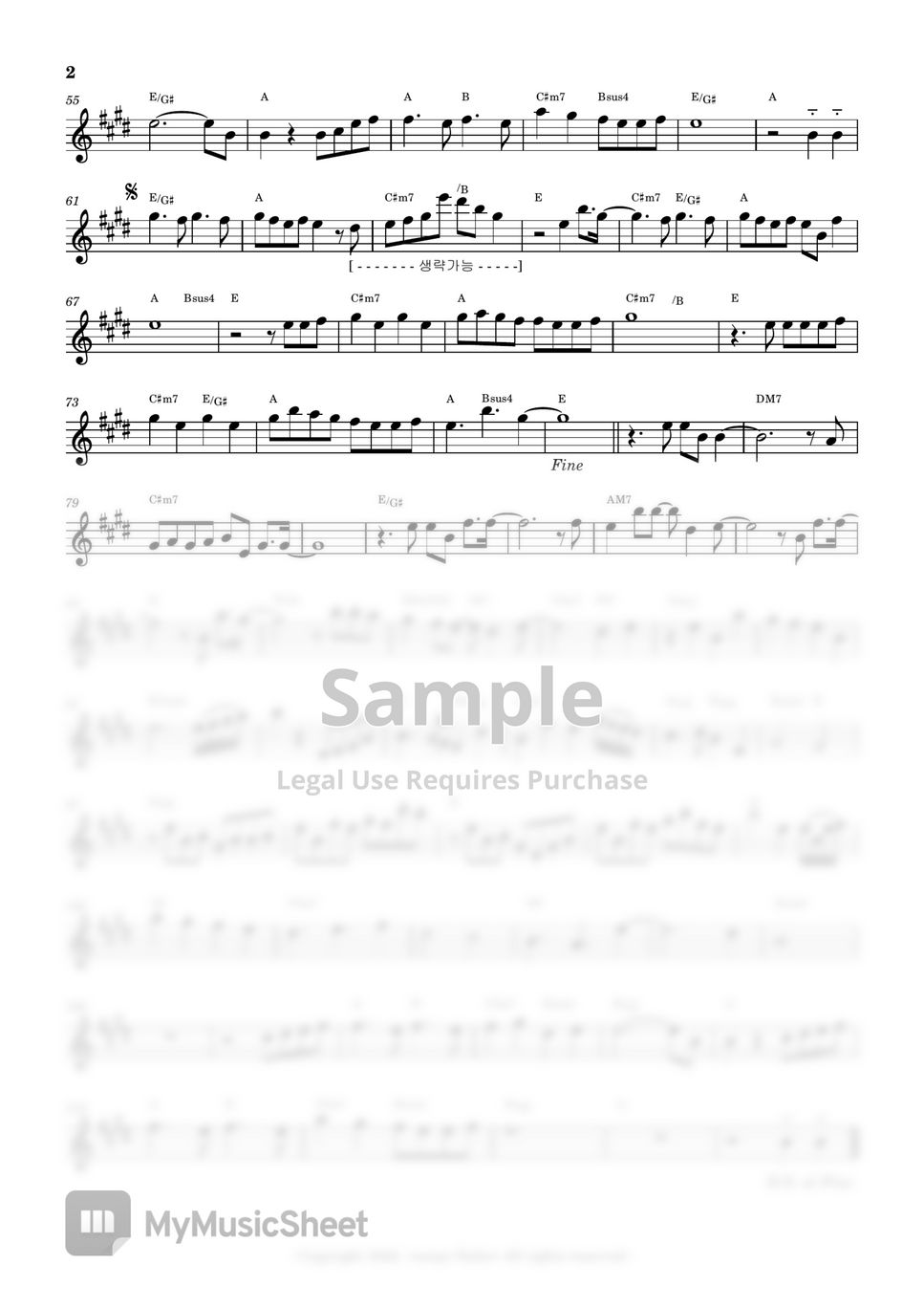LUCY 루시 - Flowering 개화 (Flute Sheet Music) by sonye flute