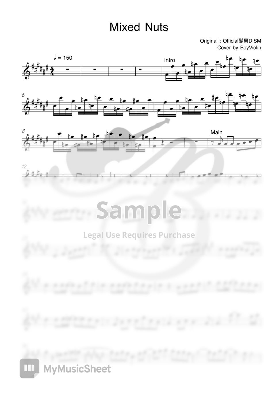 Official髭男DISM Mixed Nuts Sheets by BoyViolin