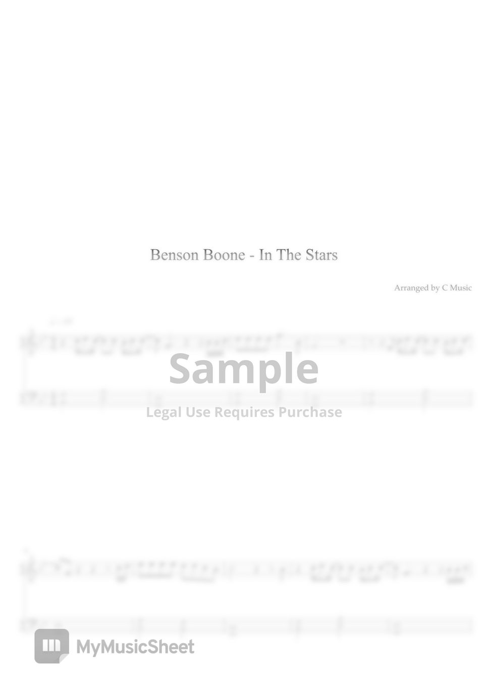 Benson Boone - In The Stars (Easy Version) by C Music