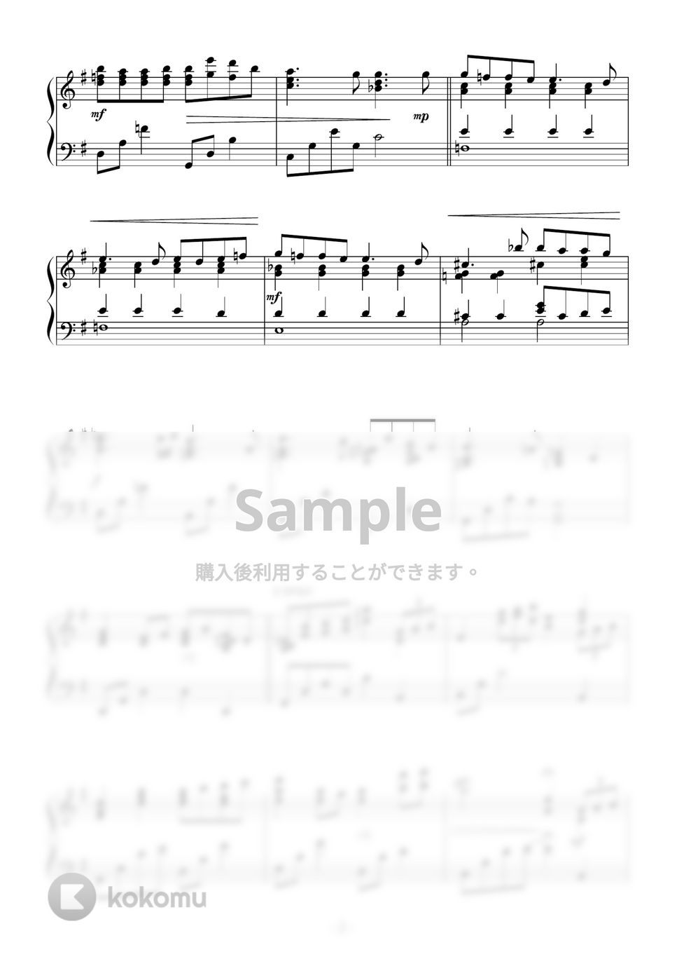 アニメ『響け! ユーフォニアム』OST - 運命の流れ ピアノ楽譜PDF