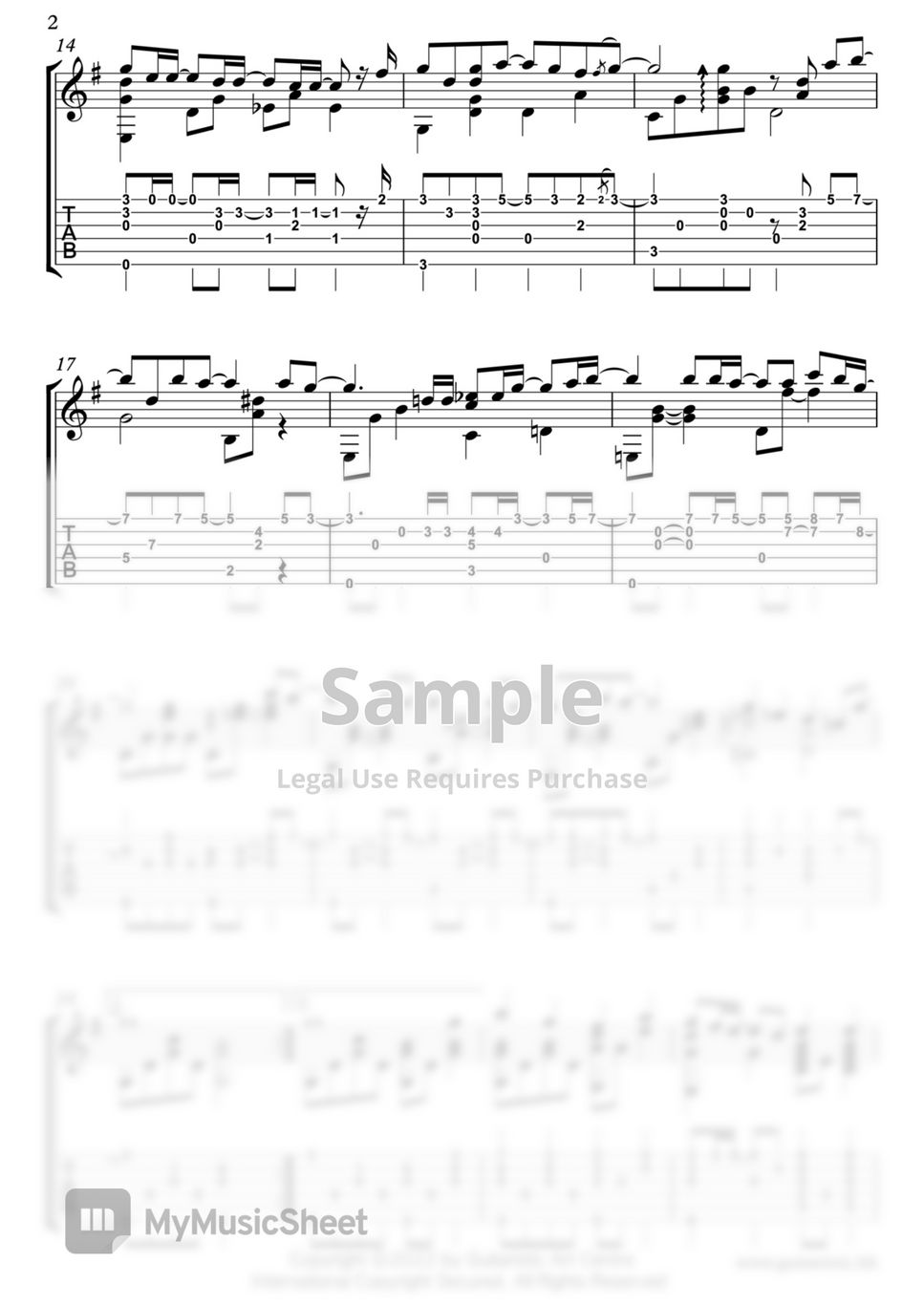 DAVICHI 다비치 【Fingerstyle】Sunset "Crash Landing on You” OST Sheets by