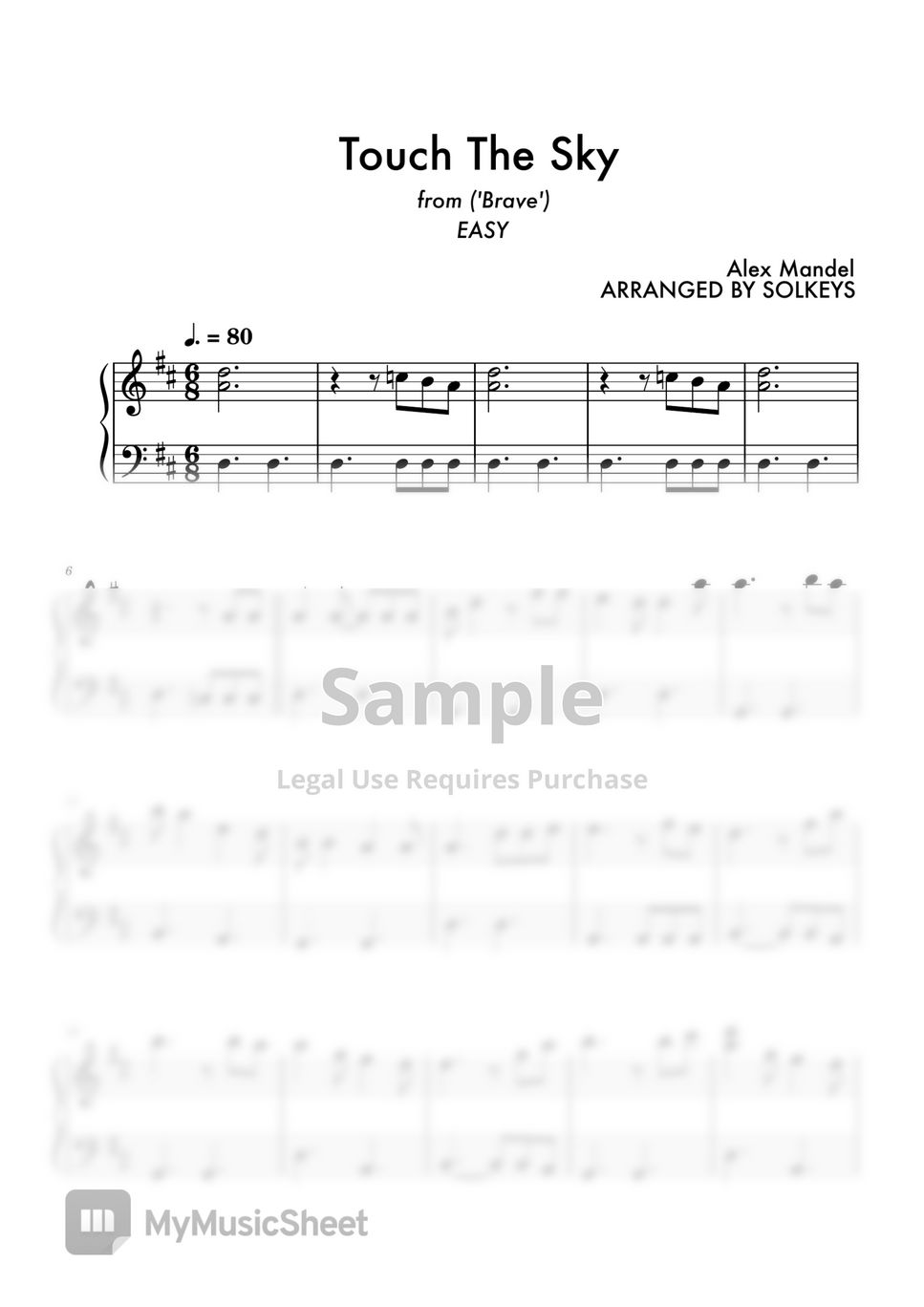 Alex mandel touch the sky brave soundtrack sheets by solkeys
