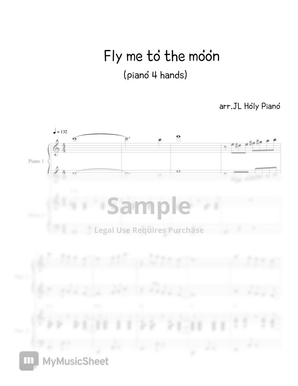 Bart Howard - Fly me to the moon by JL Holy Paino