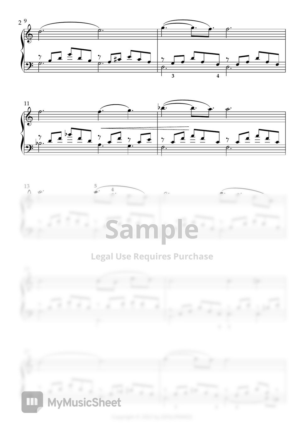 F. Schubert - impromptu Op.90 No.3 (Easy ver. (C key)) by DOLLPIANO