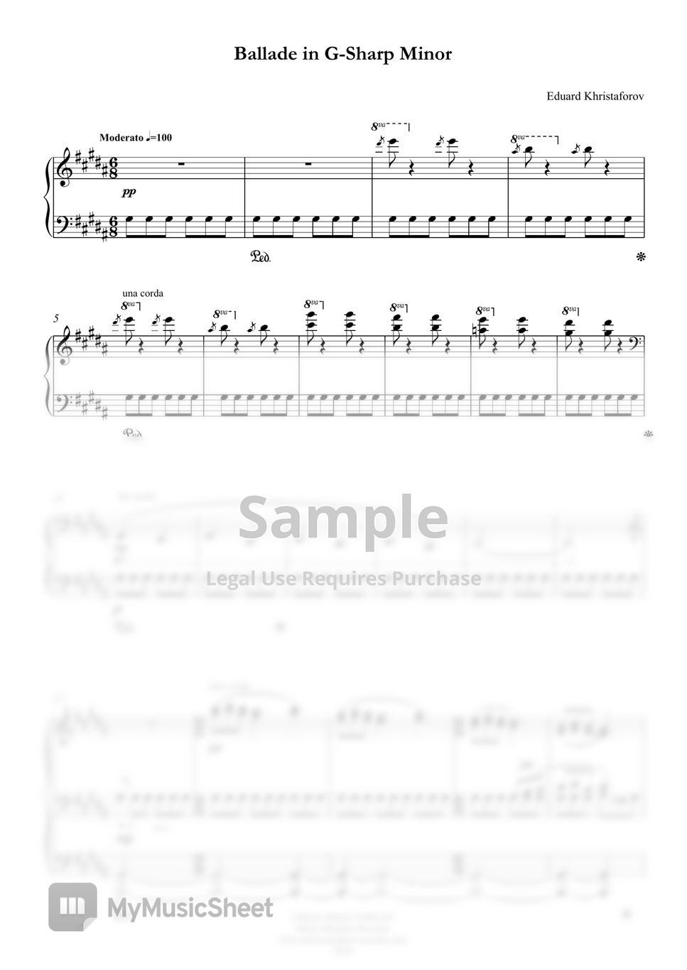 Eduard Khristaforov - Ballade in G Sharp Minor (Ballade for piano)