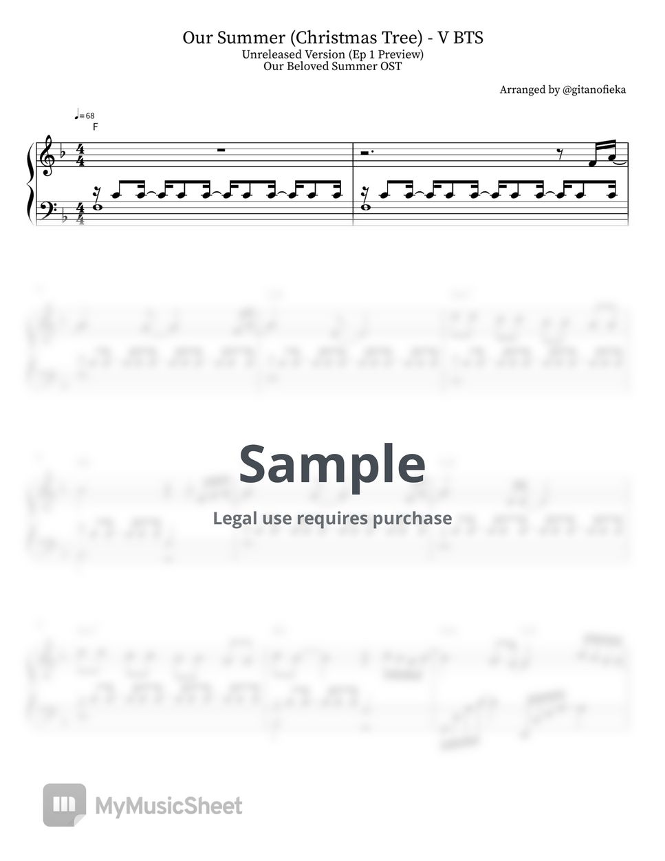 Our Beloved Summer OST Our Summer (Christmas Tree) V BTS (Preview