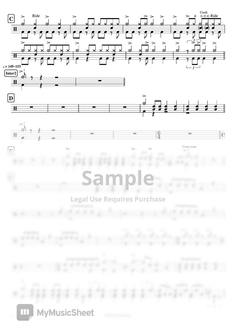 Queen - Bohemian Rhapsody by Cookai's J-pop Drum sheet music!!!