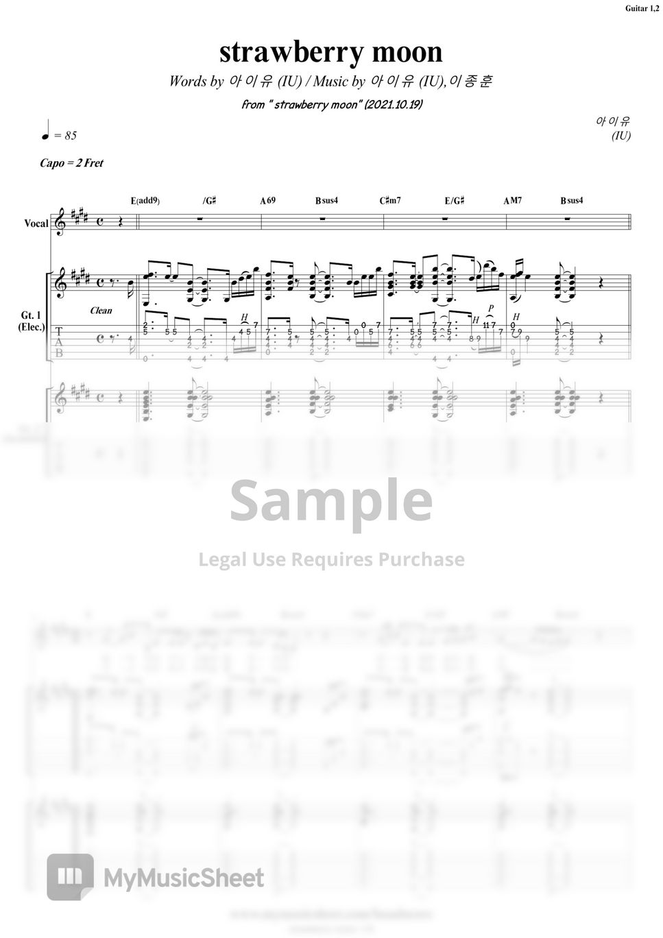 IU strawberry moon Band Score Sheets