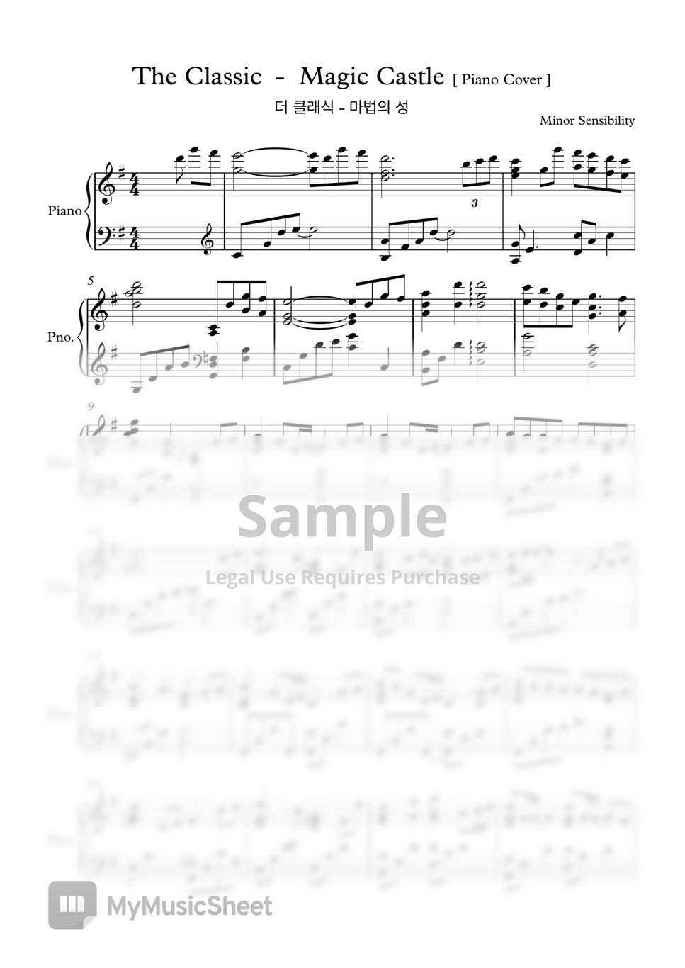 The Classic - Magic Castle (Piano Cover) by Minor Sensibility