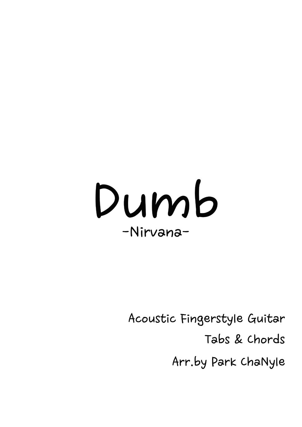 Nirvana Dumb Tab + 1staff by Park ChaNyle