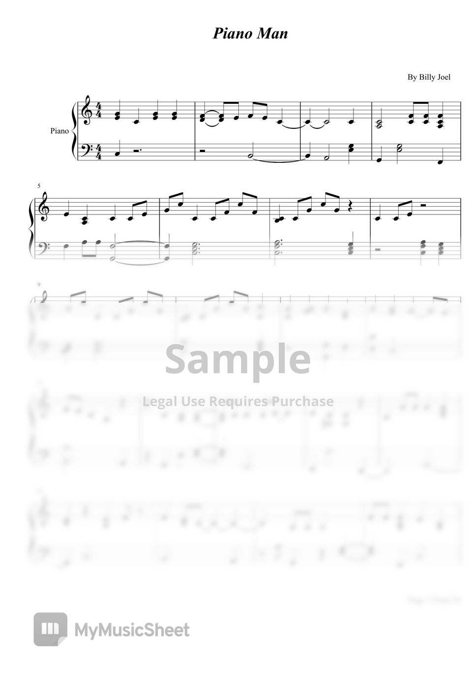 Piano Man Chords Pdf