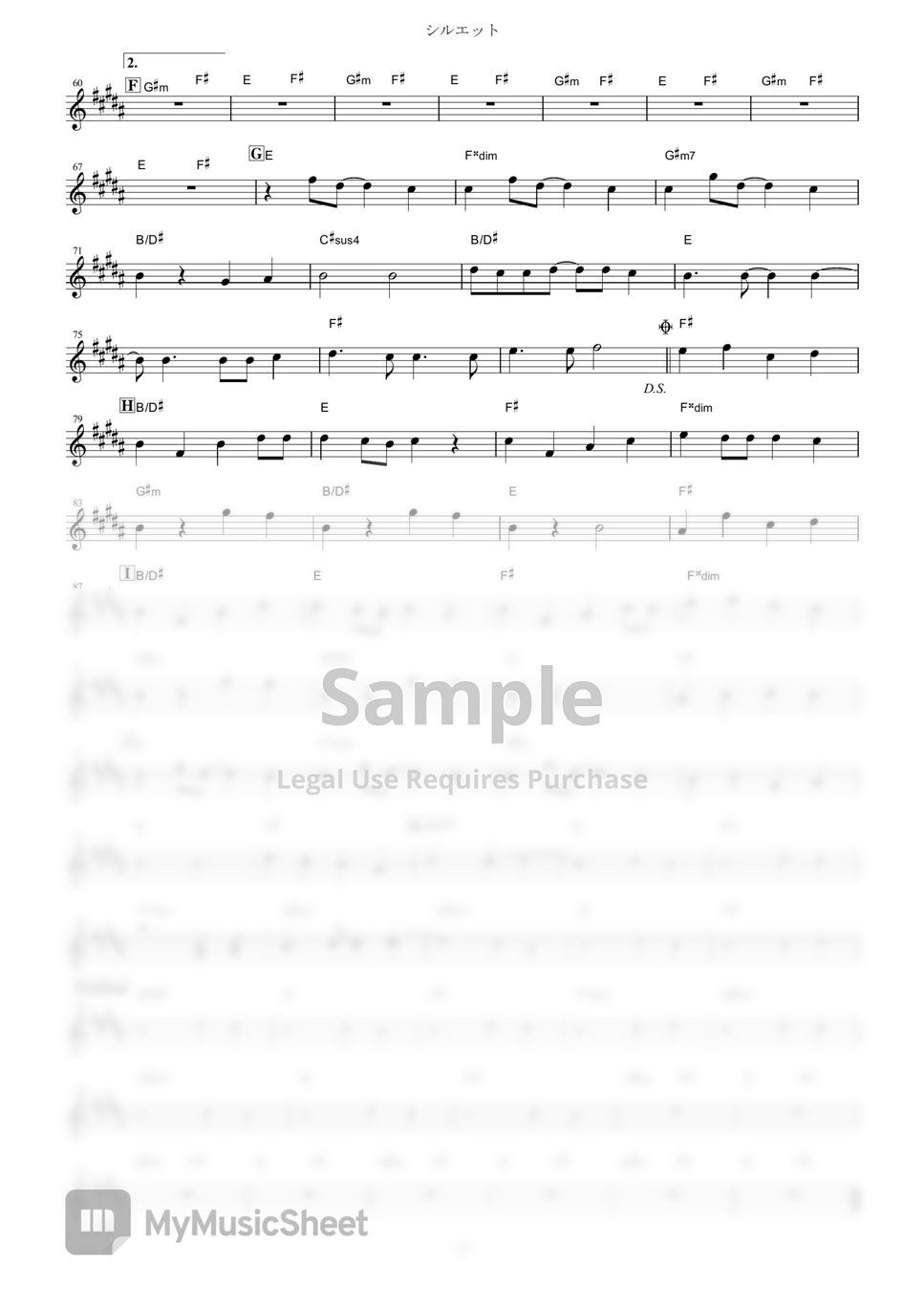 Naruto: Shippuuden - Silhouette (in Eb)