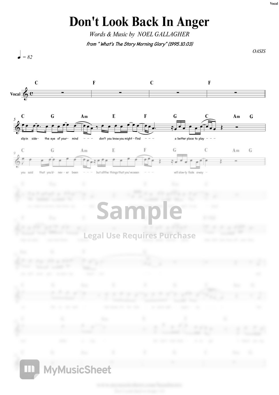 Oasis - Don't Look Back In Anger | Vocal/Inst. by COVER SKILLS